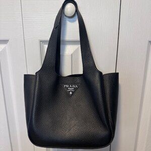 Prada small leather tote bag